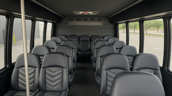 Interior of Charter Bus Company Mount Prospect's 15 Passenger Minibus in Mount Prospect