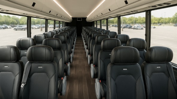 Interior of Charter Bus Company Waukegan's 18 Passenger Minibus in Waukegan