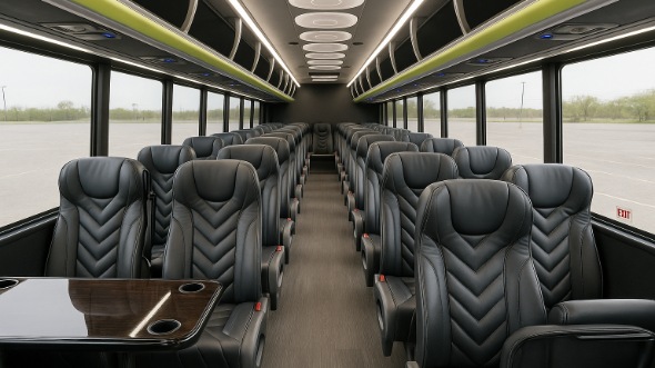 Interior of Charter Bus Company Waukegan's 30 Passenger Minibus in Waukegan