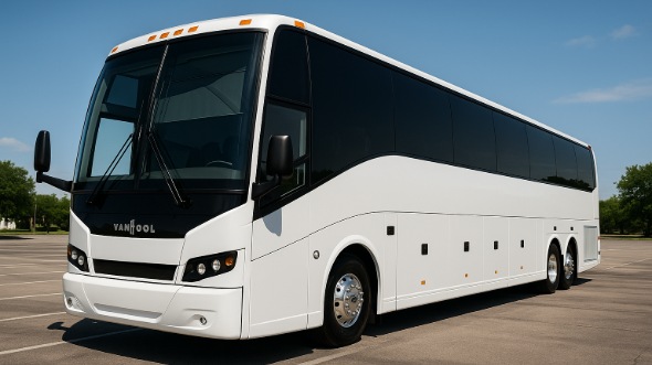 Exterior of Charter Bus Company Skokie's 54 Passenger Charter Bus in Skokie