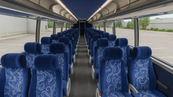 55 passenger charter bus interior