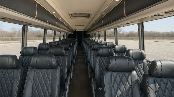 mount prospect 50 passenger charter bus inside