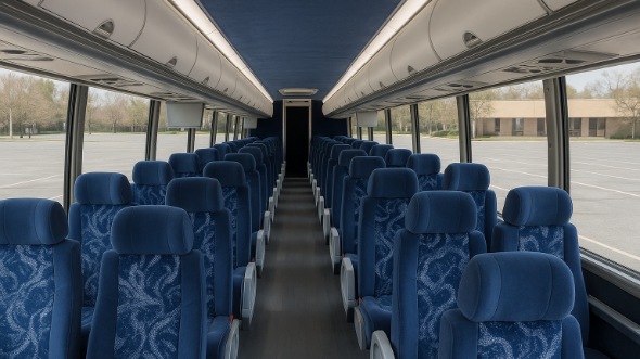 mount prospect 54 passenger charter bus inside